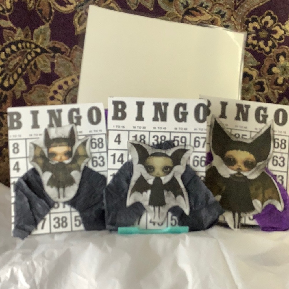 Halloween Bat Bingo Card Set